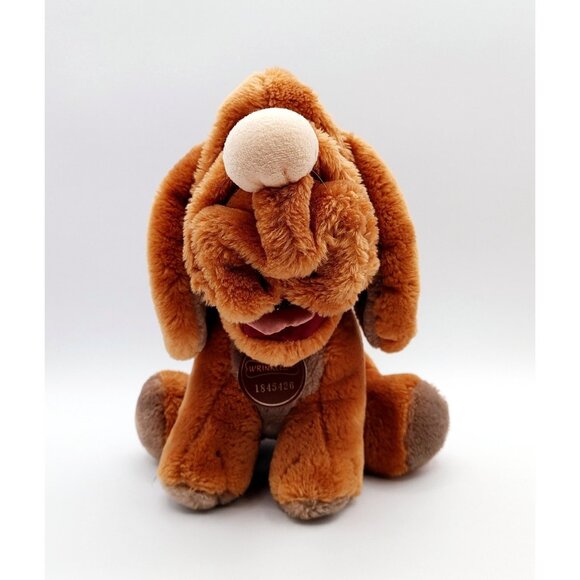 Ganz Bros. Wrinkles Dog 10" Rare Dark Brown 1981 Sitting Hound Dog 1845426 - Picture 2 of 6